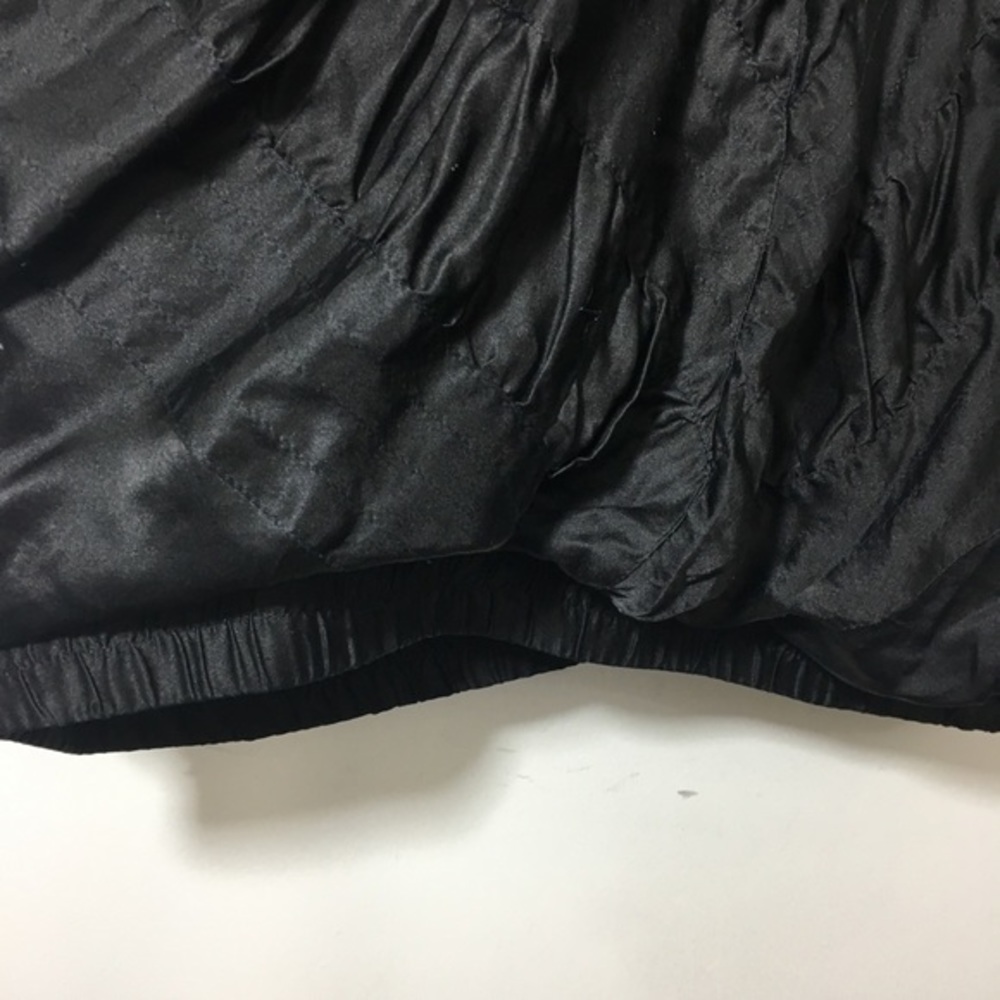 Vtg 80s Black Gathered Silk Windbreaker Jacket 1X - Picture 4 of 7